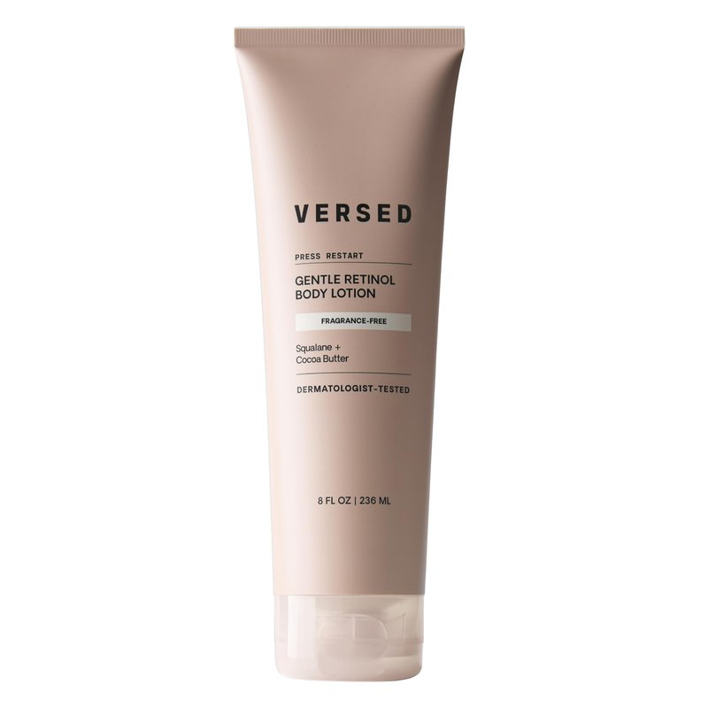Versed Press Restart Retinol Body Lotion - Cocoa Butter + Squalane Moisturizer for Dry Skin - Firming Body Retinol to Smooth Texture & Brighten Skin - Body Breakout Treatment (8 Fl Oz (Pack of 1))