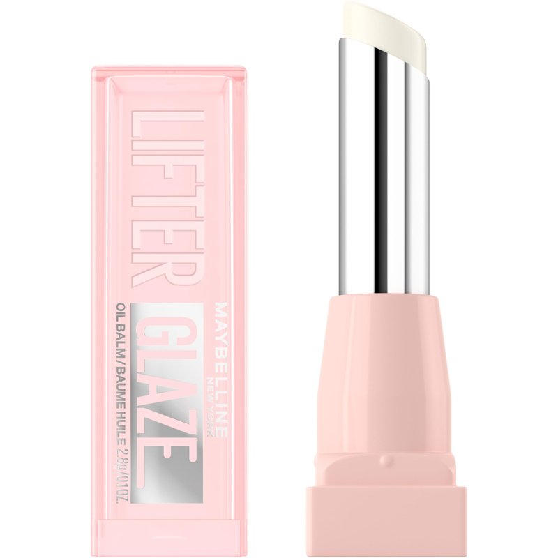 MAYBELLINE Lifter Glaze Oil Balm with Hyaluronic Acid and Hydrating Oil Blend, Lip Balm with 24HRs of Smooth, Moisturizing Shine, Clear Crave (Crystal Clear)