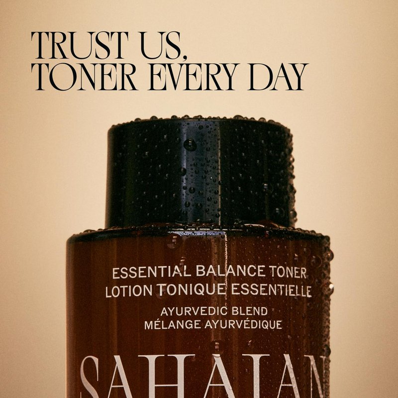 Sahajan Essential Balance Toner with Vitamin C + AHA's | Ayurvedic Clean Gentle Daily Glow Facial Toner | Exfoliates, Refines Texture, Balances, Hydrates | 4 fl oz
