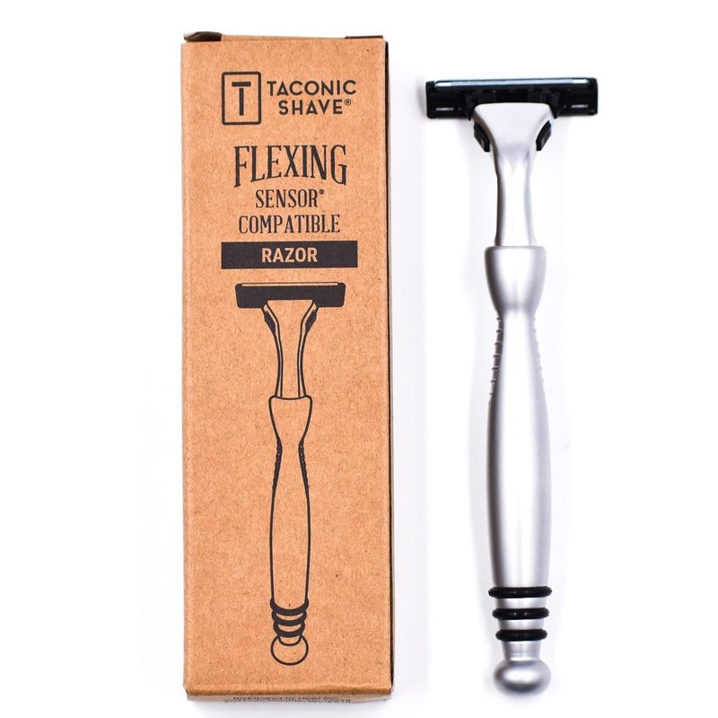 Taconic Shave, Gillette Sensor & Sensor Excel Compatible Heavyweight Triple Blade Pivot Head Razor, Includes 1 Preloaded Blade - Delivers a Smooth, Close & Comfortable Shave