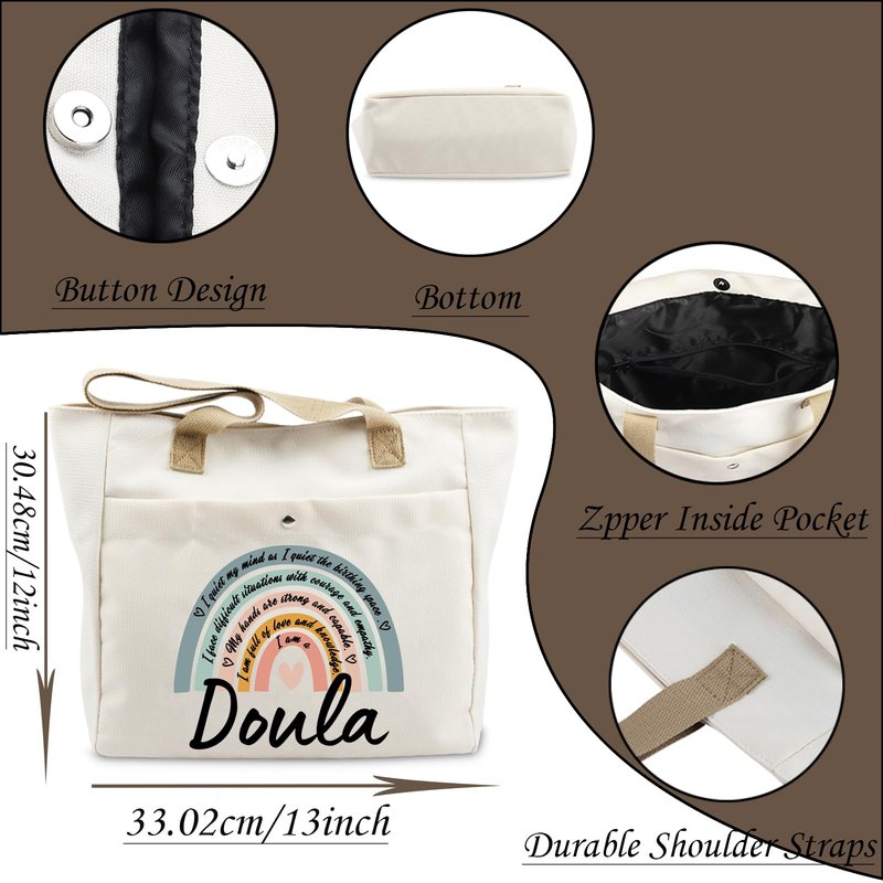 WCGXKO Doula Thank You Gift Doula Definition Gift Doula Zipper Pouch Cosmetic Bag (Doula TB)