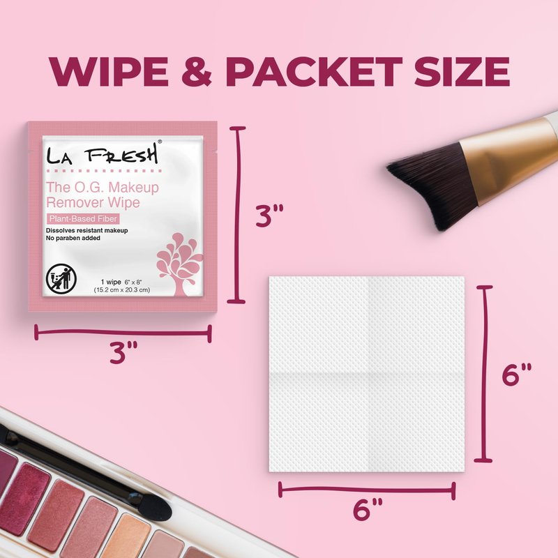 La Fresh Makeup Removal Facial Cleansing Wipes, Waterproof, 50 Count - Skin Care Travel Essentials