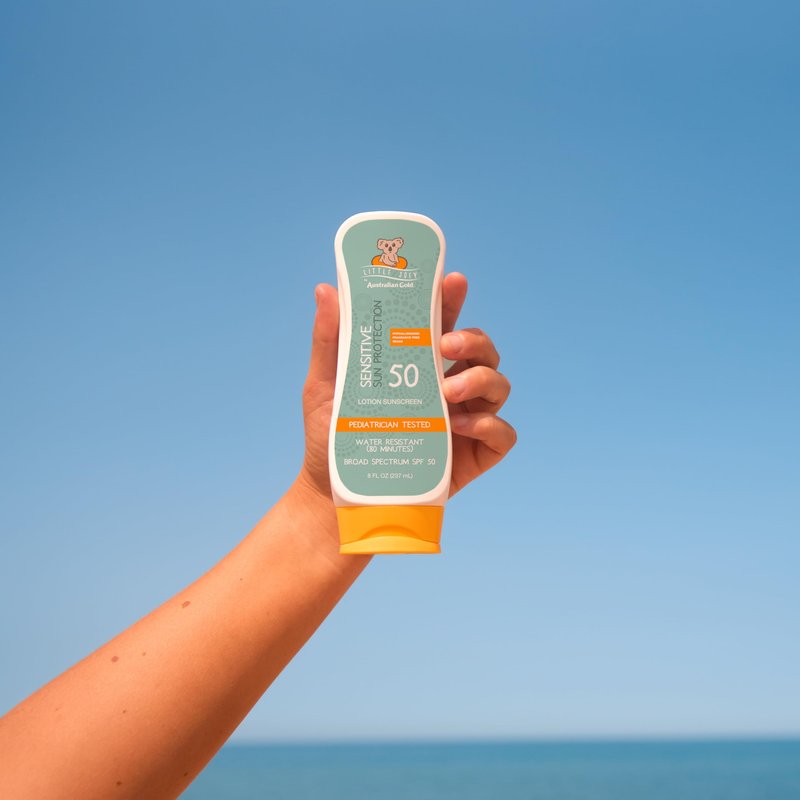 Australian Gold Little Joey Sunscreen Lotion SPF 50, 8 Ounce | Hypoallergenic & Fragrance Free | Broad Spectrum | Water Resistant | Vegan | Pediatrician Tested