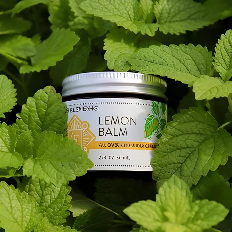 Four Elements Lemon Balm Face Moisturizer Cream - 2 Oz | Herbal Face Cream with Organic Lemon Balm, Chamomile, Shea Butter & Vitamin E | Body Hydrating Moisturizer Beauty Essential
