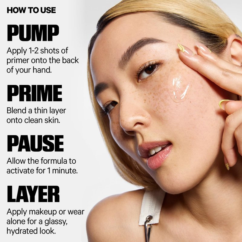 Milk Makeup Hydro Grip Primer with Hyaluronic Acid + Niacinamide – Hydrating Face Primer Grips Makeup for Up to 12 Hours – Silicone-Free, Lightweight Gel with Dewy Finish – 1 oz
