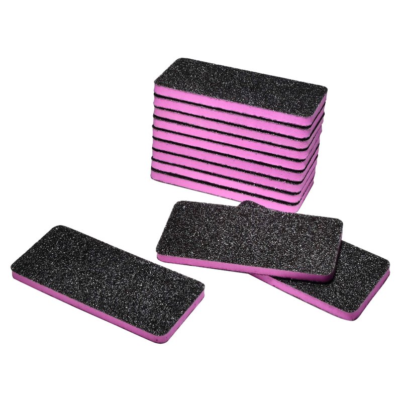 New AMT 12 PCS Pedicure Foot File Grit 60/60, Black Callus Remover File, Nail Files for Pets, Emery Boards for Pet Grooming, 60 Grit Foot File (12 PCS -Pink Center)
