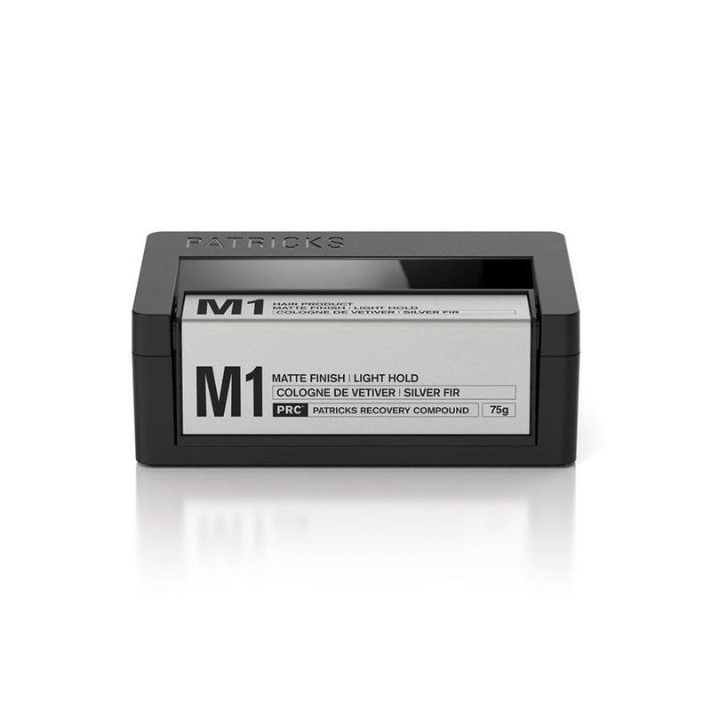 PATRICKS M1 Matte Hair Pomade for Men - Light Hold Thickening Paste for Fine Hair - Hair Styling Wax with Caffeine & Sage, 2.65 oz