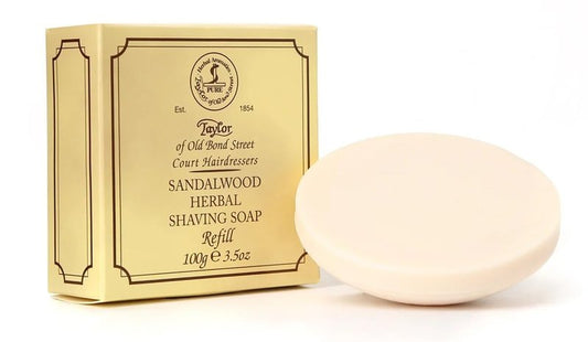 Taylor of Old Bond Street Sandalwood Hard Shaving Soap Refill, 3.5-Ounce, (01051)