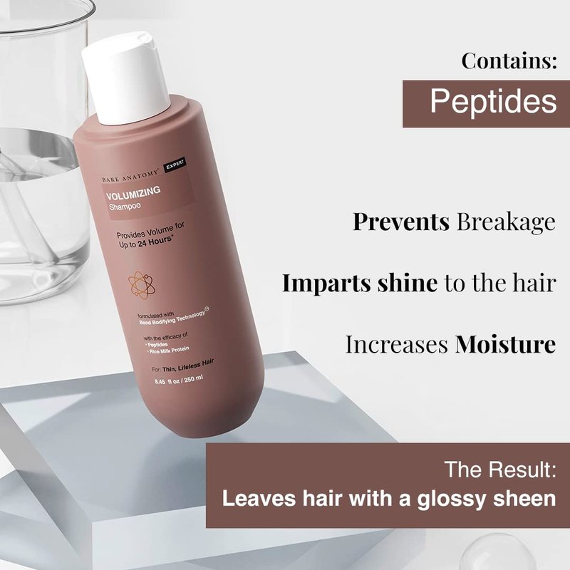Bare Anatomy Volumizing Shampoo | For Fine Hair - Adds Lift & Body, Volumizing & Detangling Without Weighing Down | Paraben & Sulphate Free | Women & Men | 8.4 Ounce