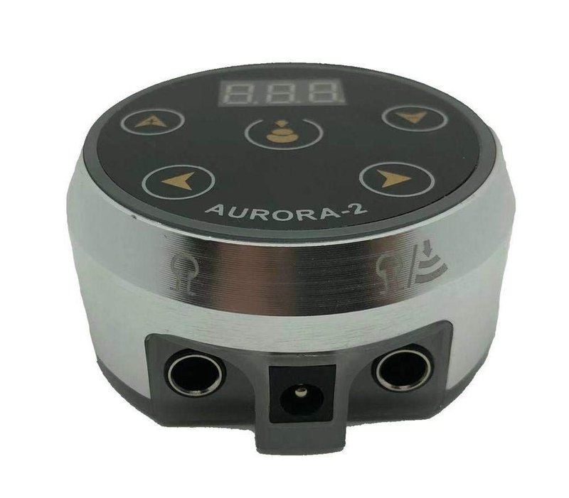 DGT New 2 Gen. Aurora II Dual Machines Tattoo Power Supply (Silver)