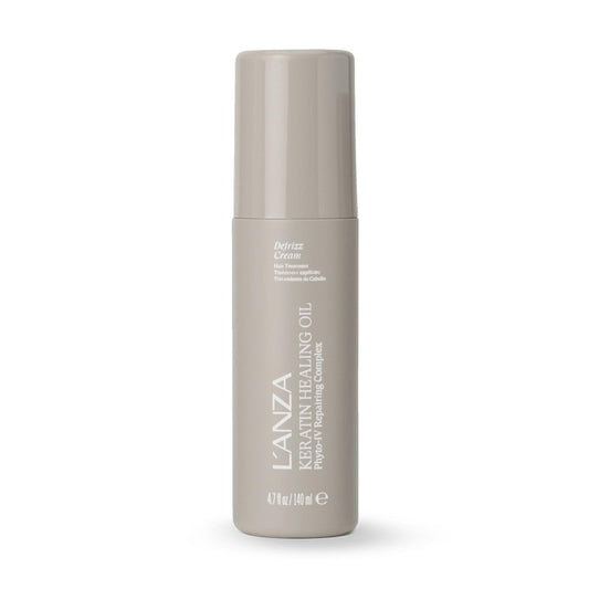 L'ANZA Keratin Healing Oil De-Frizz Cream Anti-Humidity Cream, Smoothing, Soft Control, Strengthens, Adds Shine, Color Safe Anti-Humidity Strengthening Care Shine Boost, Sulfate Free (4.7 Fl Oz)