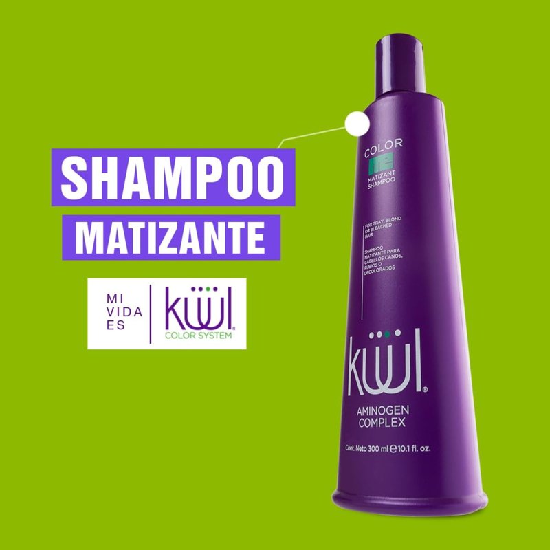 Kuuul Purple Shampoo 33.81 fl oz - Matizant Toning Shampoo for Gray, Blond, and Bleached Hair - Premium Purple Toning for Vibrant Hair Color and Shine