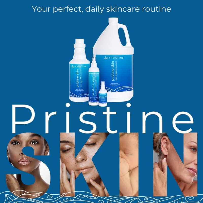 HYPRISTINE Advanced Face & Body Spray and Cleanser for PristineSkin Hypochlorous Acid Skin Spray All-Natural, Soothing Redness & Irritation Relief