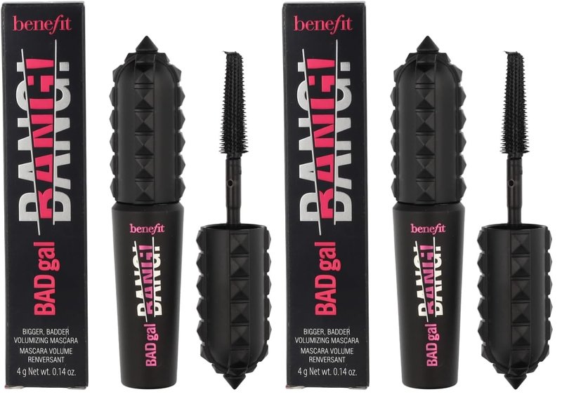 Benefit BADgal Bang Volumizing Mascara Mini Black, 0.14 Ounce (Pack of 2)