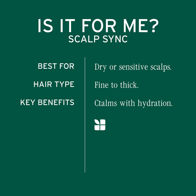 Biolage Scalp Sync Calming Shampoo - Gently Cleanses Dry & Sensitive Scalps, Hydrates & Soothes, Fermented Tea Blend & Glycolic Acid, Vegan & Paraben-Free