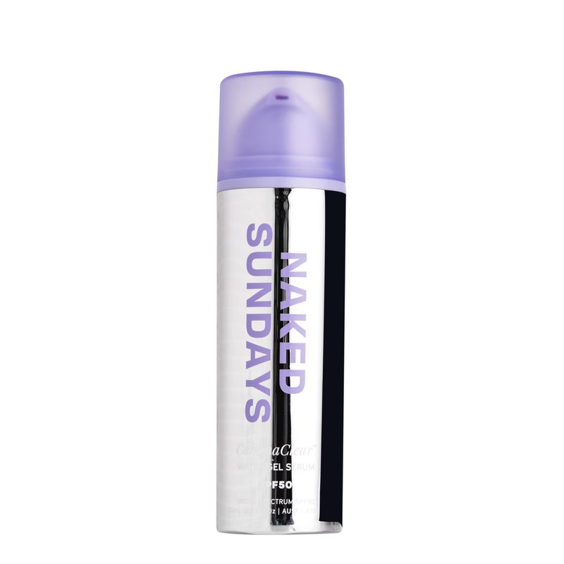Naked Sundays CabanaClear SPF 50 Face Sunscreen Serum - Invisible Water Gel, Hyaluronic Acid, Broad Spectrum UVA/UVB, Hydrating, Silicone-Free, Fragrance-Free, All Skin Types, No White Cast - 50ml