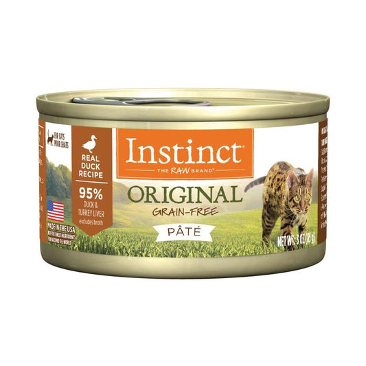Instinct Original Pate Wet Cat Food, Grain Free Recipe - Real Duck, 3 Ounce (Pack of 24)