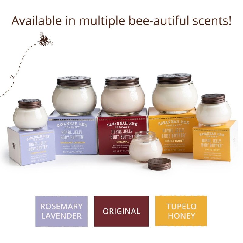 Savannah Bee Company Royal Jelly Body Butter - Deep Hydrating Body Butter for Dry Skin