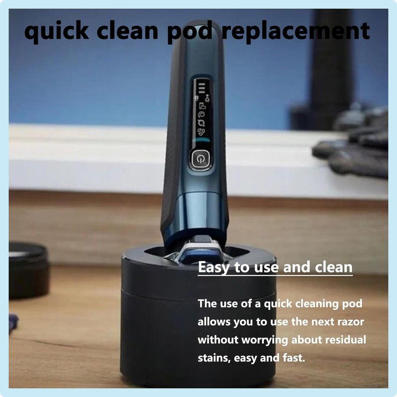Replacement Quick Clean Pod Compatible with Philips Norelco Cleaning Pod,for Philips Norelco 2nd Generation Series 7000 and Series 9000 Series 5000 Angular polygon Shavers