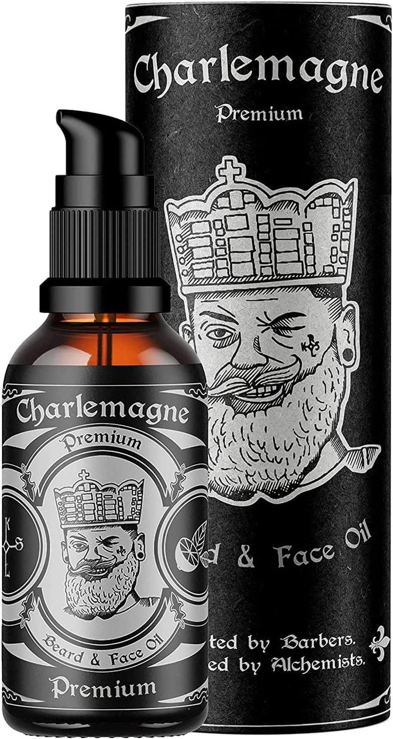 Charlemagne Vegan Beard Oil - 30ml, Lime/Mint Scent - Hydrating Conditioner - Alternative to Heavy Beard Balm - Promotes Growth - Made in Germany