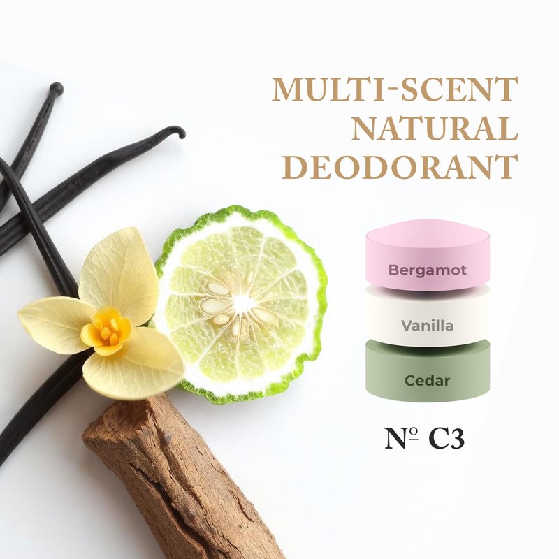 Nevo Multi Scent Deodorant Stick With Layers | Aluminum Free Deodorant for Women & Men | All Natural, Organic, Vegan, Non Toxic | Coconut Oil & Shea Butter | Nº C1 Mint - Coconut - Citrus 2.65 oz