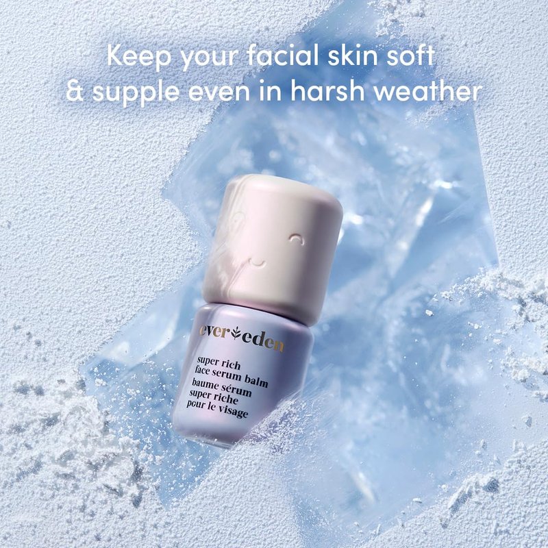 Evereden Super Rich Hydrating Face Serum Balm: Clean & Vegan, Soothing & Nourishing Moisturizer Stick for Harsh, Cold Climates - With Syberian Chaga, Ceramides, & Seaberry Seed Oil