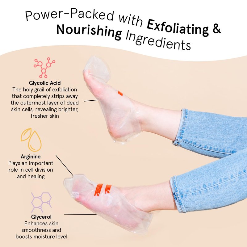 Award-Winning Foot Peeling Mask - Dr. Pedicure Foot Peel Masks (2 Pairs, Lemon) - Moisturizing Foot Masks That Remove Dead Skin, Exfoliating Foot Mask for Dry Cracked Feet, Feet Peeling Mask