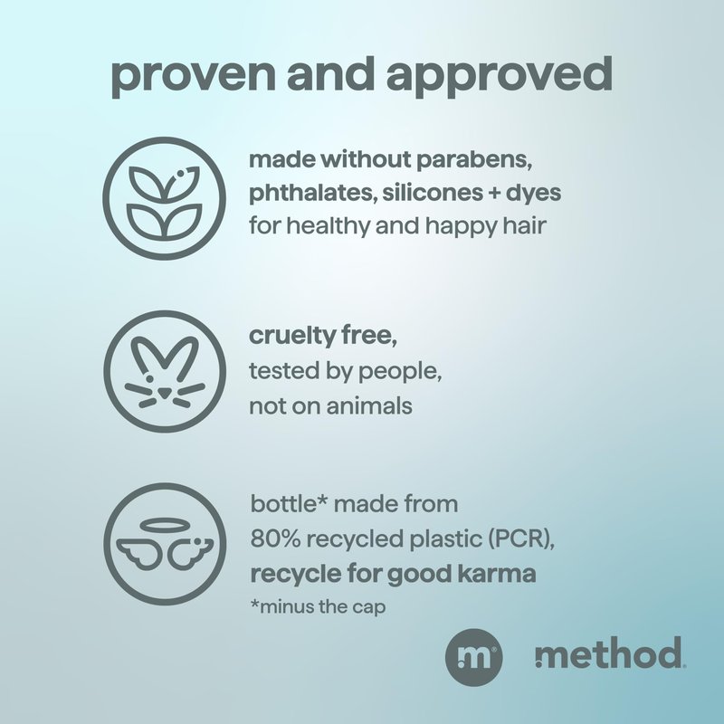 Method Men 2-in-1 Shampoo and Conditioner, Sea + Surf - Cleans and Conditions with Argan and Jojoba Oil - Made without Parabens - 14 oz, Pack of 3
