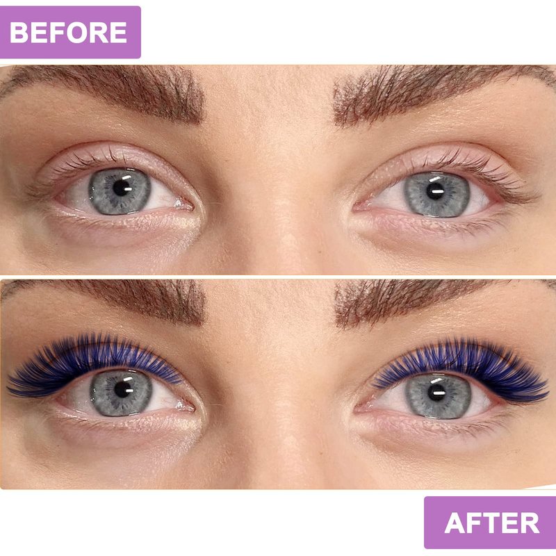 Lash Clusters Colored DIY Eyelash Extensions 280 Clusters Lashes 40D-D-13mm LASH 7 Color Mix Volume Eyelash Clusters Wispy Individual Lashes Cluster DIY at Home(7MIX,40D-D-13mm)
