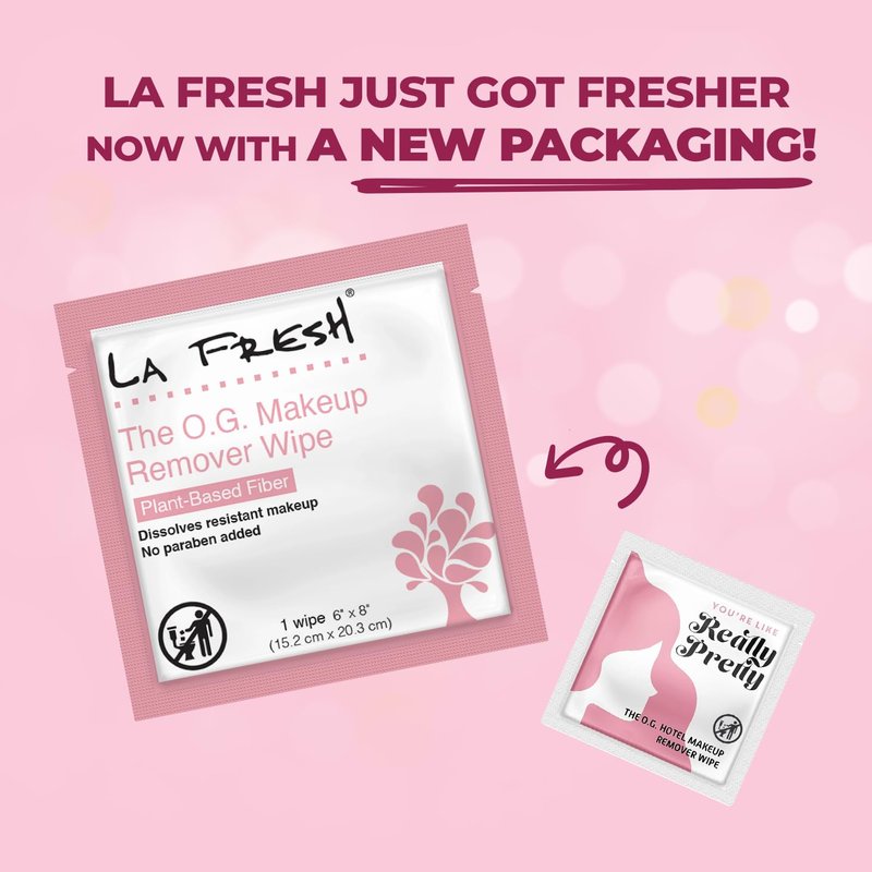 La Fresh Makeup Removal Facial Cleansing Wipes, Waterproof, 50 Count - Skin Care Travel Essentials