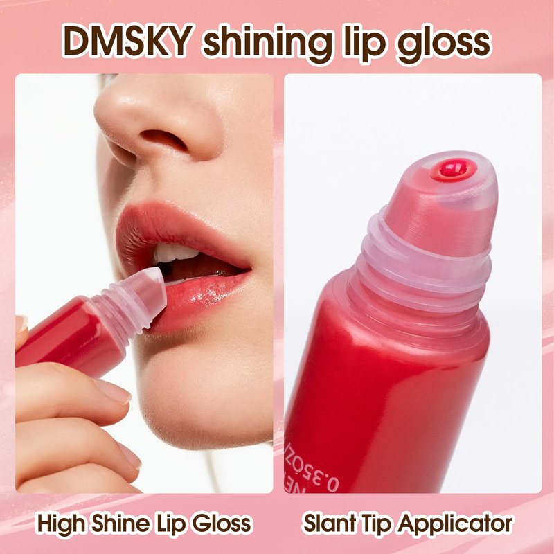 Dmsky Lip Gloss Set 12 Pack,12 Colors Lip Gloss for Women, Moisturizing Lip Gloss Bulk with Vitamin E for Dry Cracked Lips
