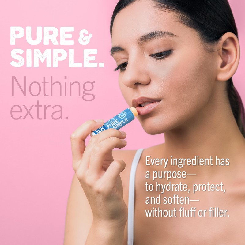 Eco Lips Pure & Simple Raspberry, Coconut and Vanilla Organic Lip Balm 9-Pack (0.15 oz.) - 100% Natural. 100% Plastic-Free Packaging | Made in USA & Cruelty Free