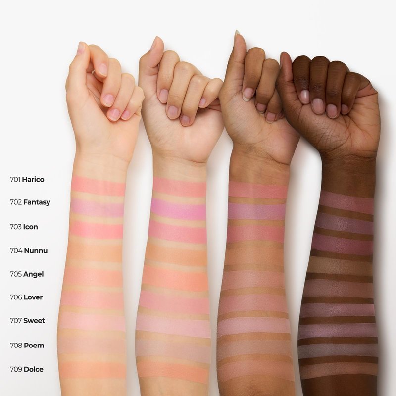 Laka Love Silk Blush, Radiant Powder Blush, Silky, Buildable Color with a Natural Glow, Long Lasting, Moisturizing Formula for a Fresh, Flushed Look, K-Beauty (#707 Sweet)