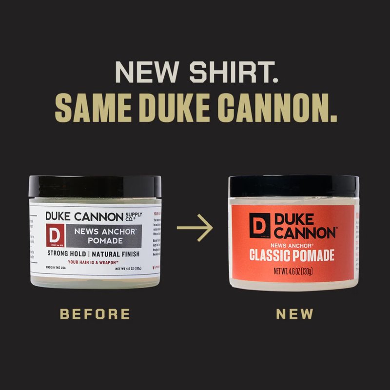 Duke Cannon News Anchor Hold Pomade - Strong Hold & Natural Finish (Pack of 2, 4.6 oz.)