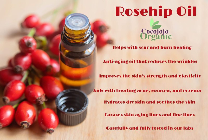 Rosehip Oil - Pure Natural Seed Oil Cold Pressed 16 oz Face Skin Unrefined Egypt Origin And odor is Different From Chile