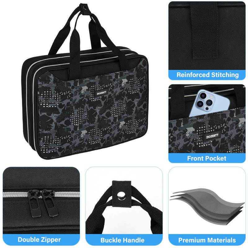 ZIOZERTT Tattoo Travel Case for Equipment and Supplies,Black,Bag Only