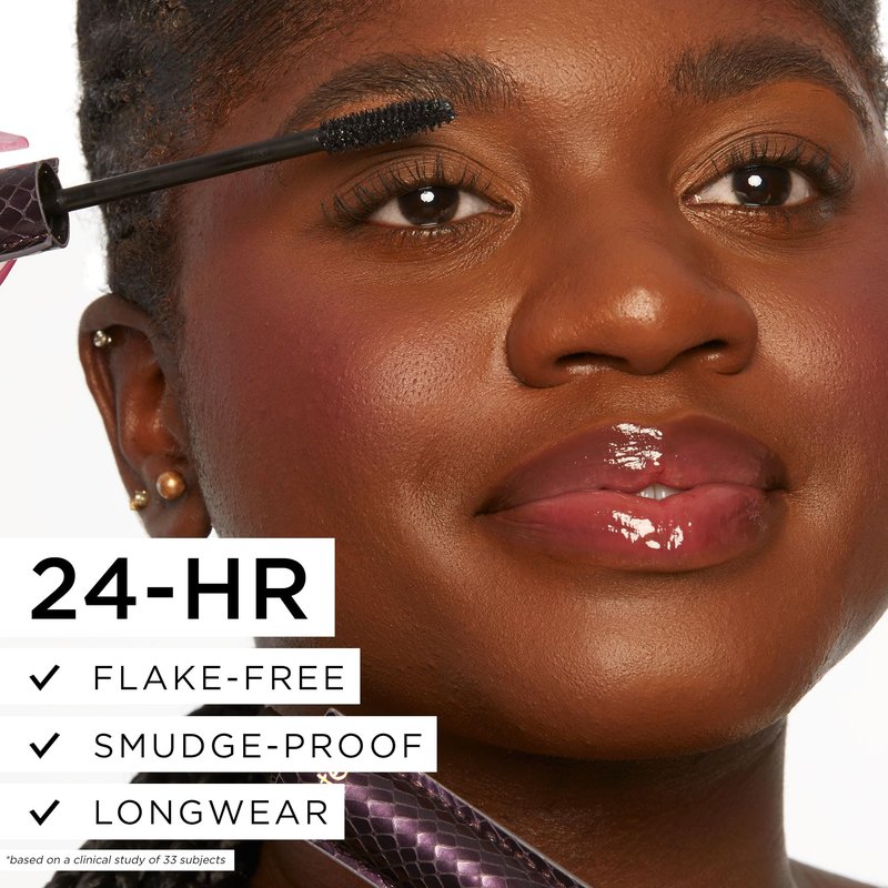 tarte lights, camera, lashes 4-in-1 mascara – Volume, Length, Curl & Conditioning for Fuller-Looking Lashes, Smudge-Proof, Flake-Free, Longwear, Vegan & Cruelty-Free, full size, black