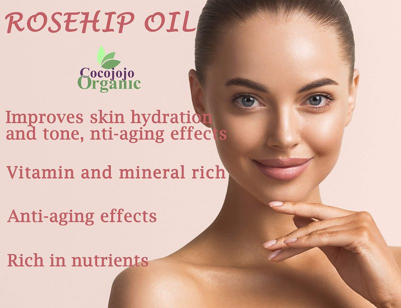 Rosehip Oil - Pure Natural Seed Oil Cold Pressed 16 oz Face Skin Unrefined Egypt Origin And odor is Different From Chile