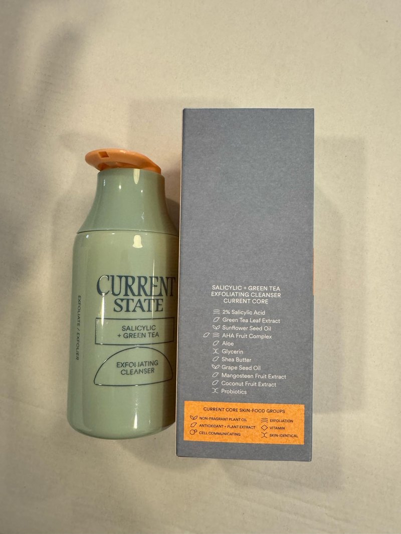 Exfoliating Face Wash - 2% Salicylic Acid Cleanser and Green Tea by Current State | Acne Wash | Pore Minimizer For Face | 5.1 fl oz. Made In The USA