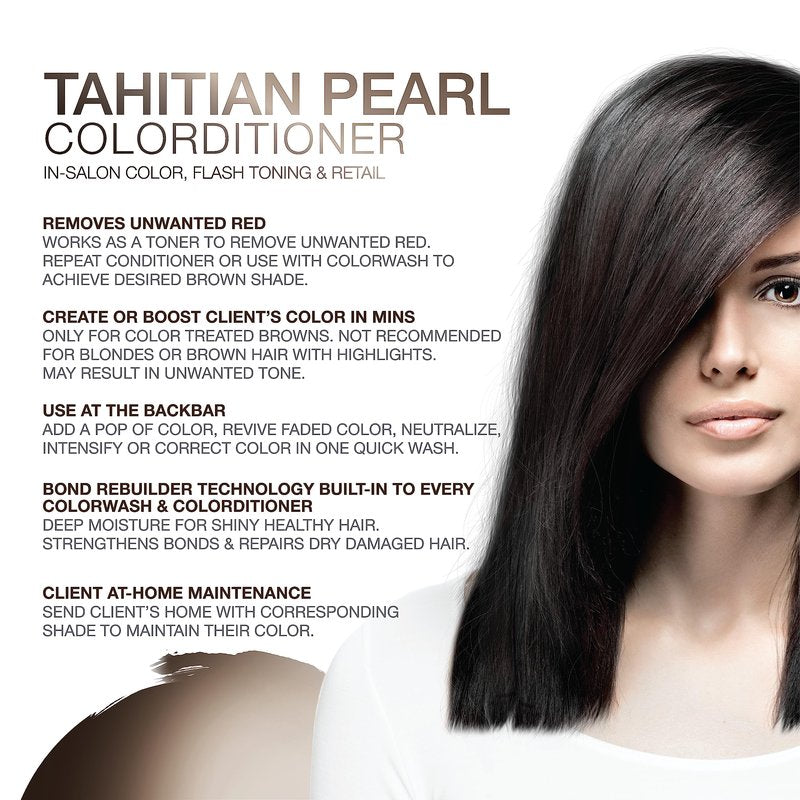 Celeb Luxury Colorwash Color Depositing Conditioner - Color Refresher , Vegan Hair Dye Mask, Bondfix Bond Rebuilder, Gem Lites Brown Tahitian Pearl